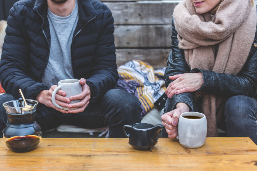 Friends having coffee